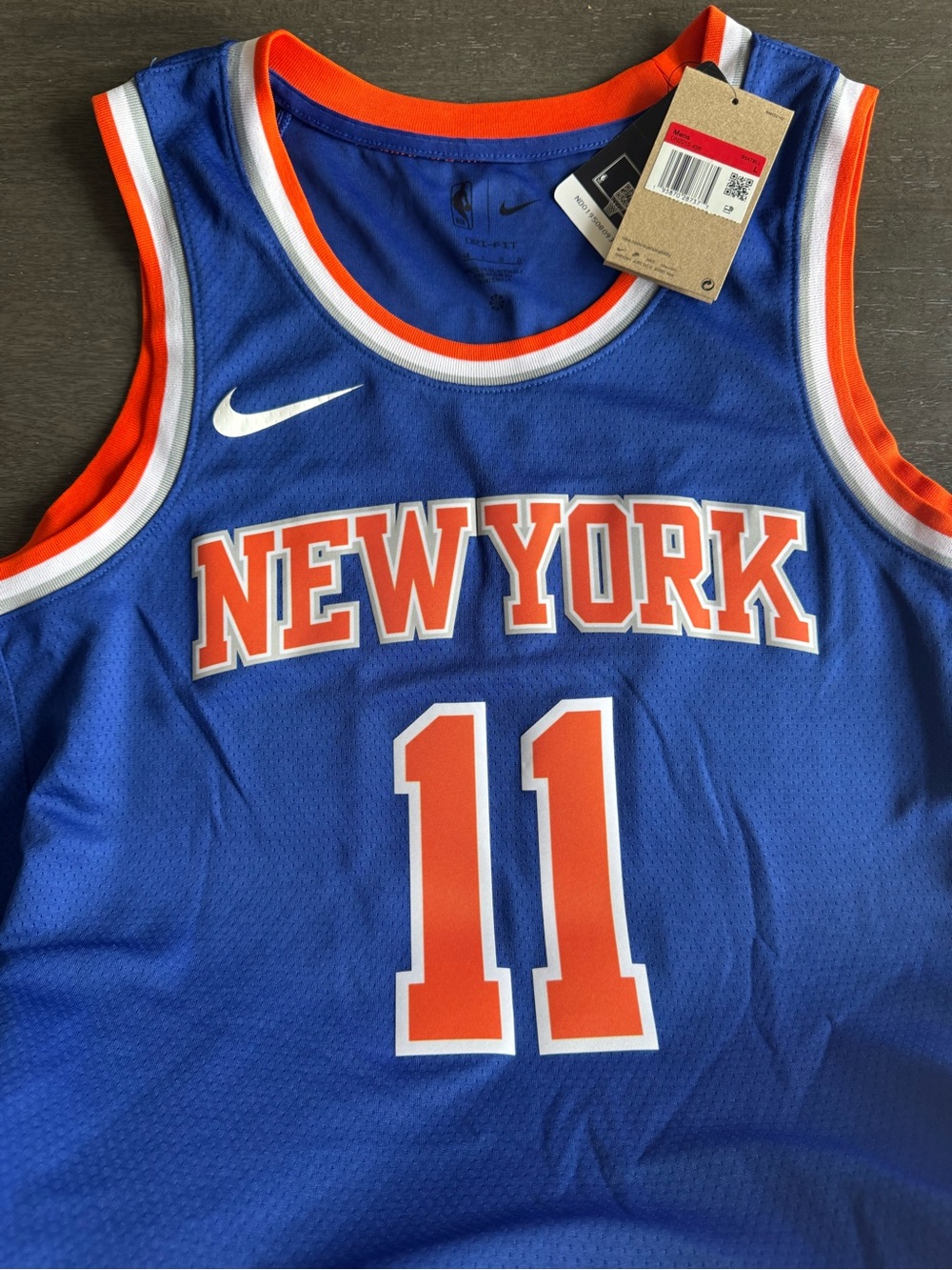 NBA Blue & Orange New York #11 Basketball Jersey